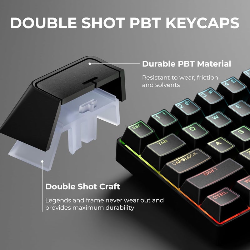 GMKWTL أغطية مفاتيح XVX السوداء اللامعة، مجموعة أغطية مفاتيح Doubleshot PBT بملف تعريف Cherry، 142 مفتاح لأغطية المفاتيح، توافق عالمي مع لوحات المفاتيح الميكانيكية 60% 65% 75% 80% 100% مع مفاتيح MX - Image 4